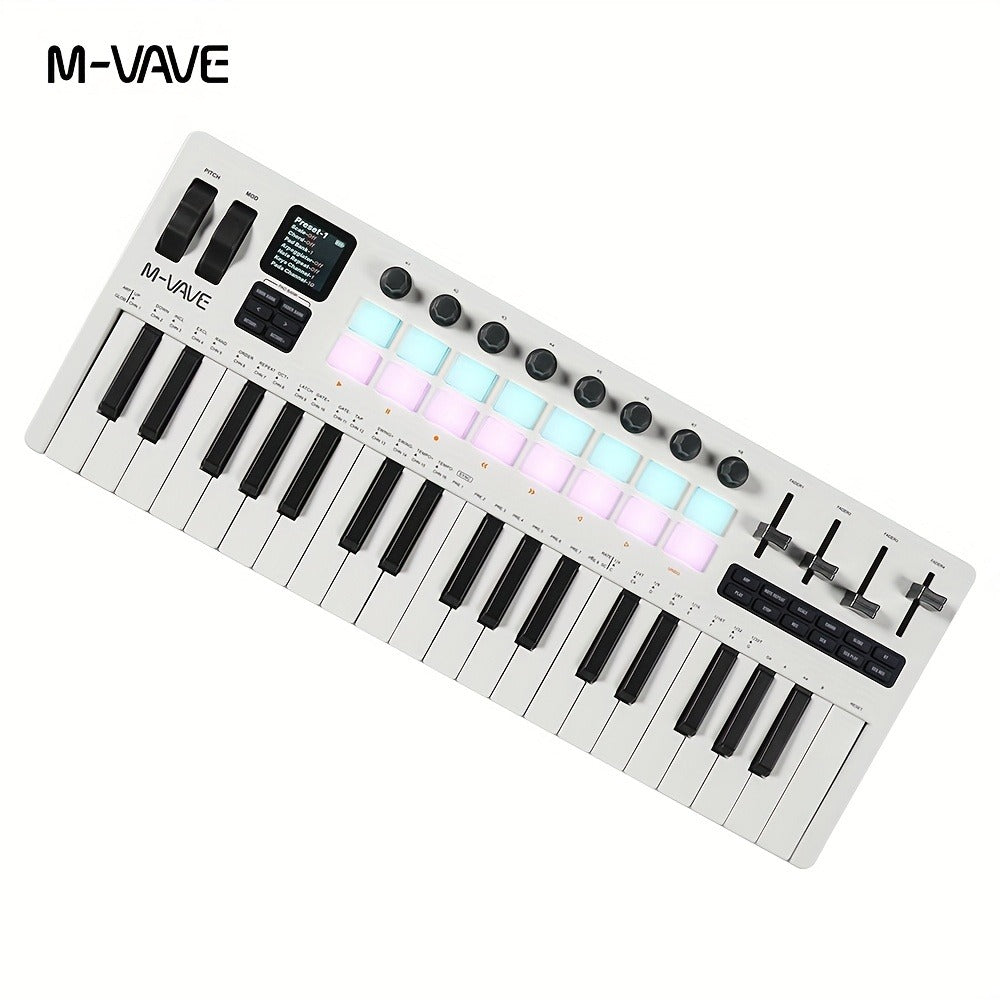 MIDI Keyboard Controller, Wireless, 37 Keys, M-VAVE, SMK37PRO for Music Production detail image - detail view 9