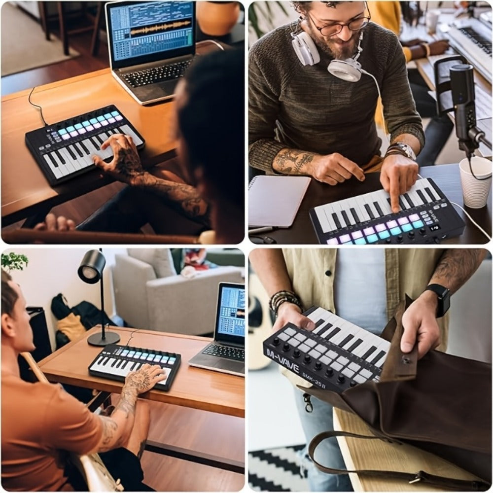 MIDI Pad Controller, RGB, Wireless, M-VAVE, 25-Key, Keyboard for Music Production detail image - detail view 15