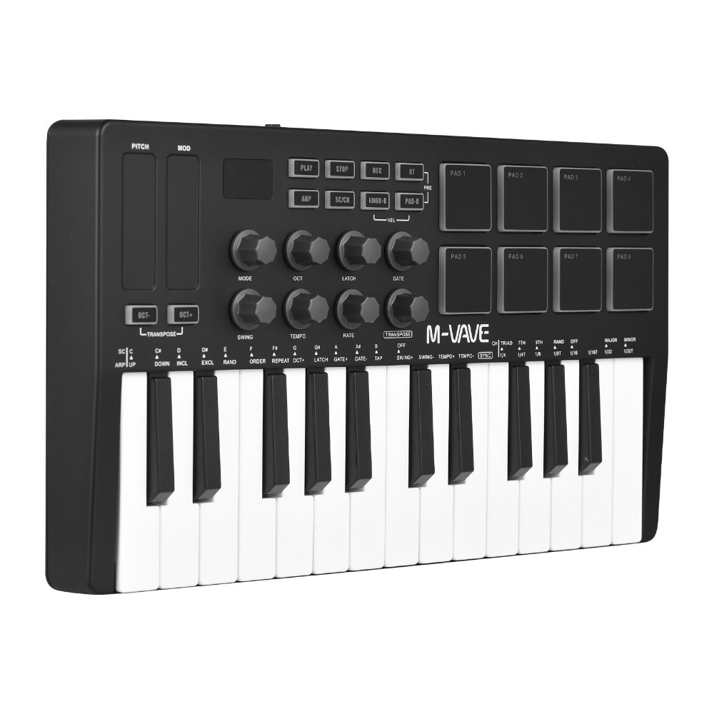MIDI Pad Controller, RGB, Wireless, M-VAVE, 25-Key, Keyboard for Music Production detail image - detail view 16