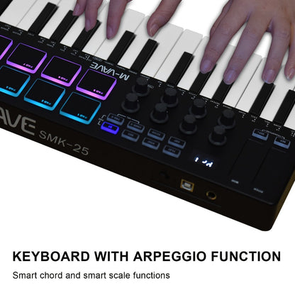 MIDI Pad Controller, RGB, Wireless, M-VAVE, 25-Key, Keyboard for Music Production detail image - detail view 4