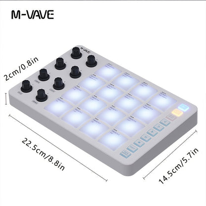 MIDI Pad Controller shown in the Advanced White option