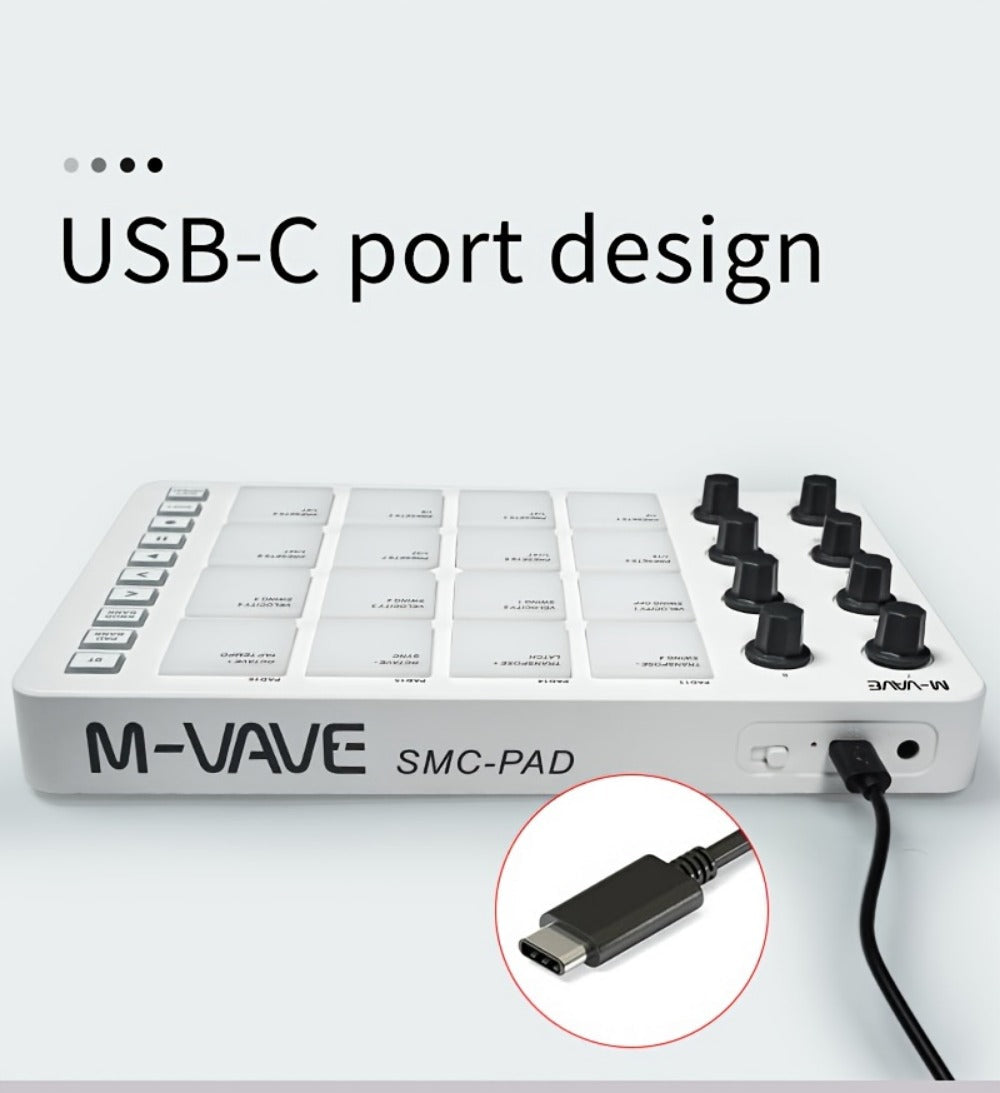 MIDI Pad Controller, USB, Wireless, Professional-Grade, Multi-Effects for Music Production detail image - detail view 14