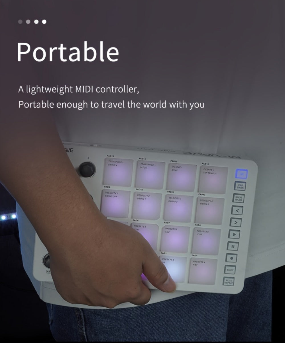 MIDI Pad Controller, USB, Wireless, Professional-Grade, Multi-Effects for Music Production detail image - detail view 9