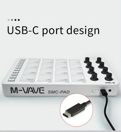 MIDI Pad Controller, Wireless, USB, M-VAVE, Portable for Music Production detail image - detail view 17