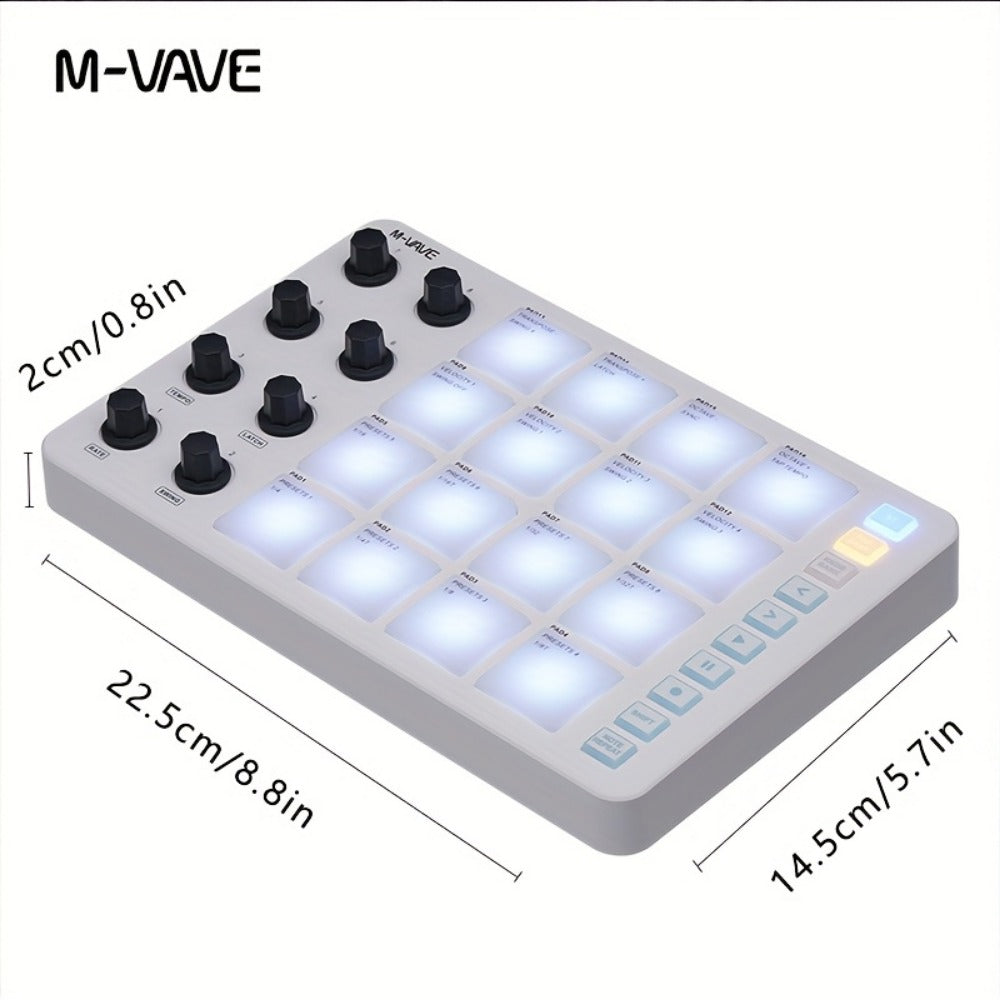 MIDI Pad Controller, Wireless, USB, M-VAVE, Portable for Music Production detail image