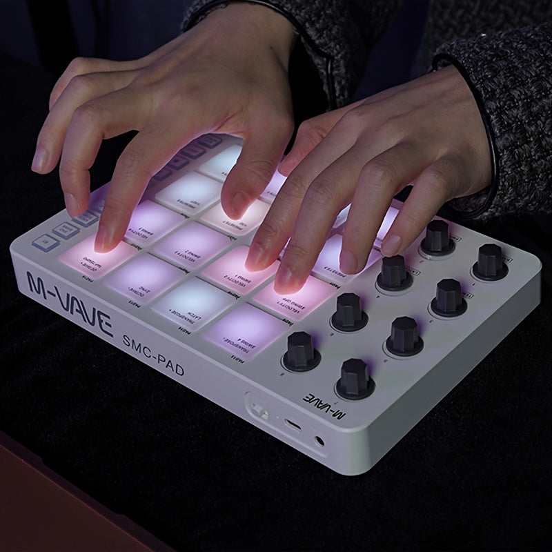 MIDI Pad Controller shown in the White option