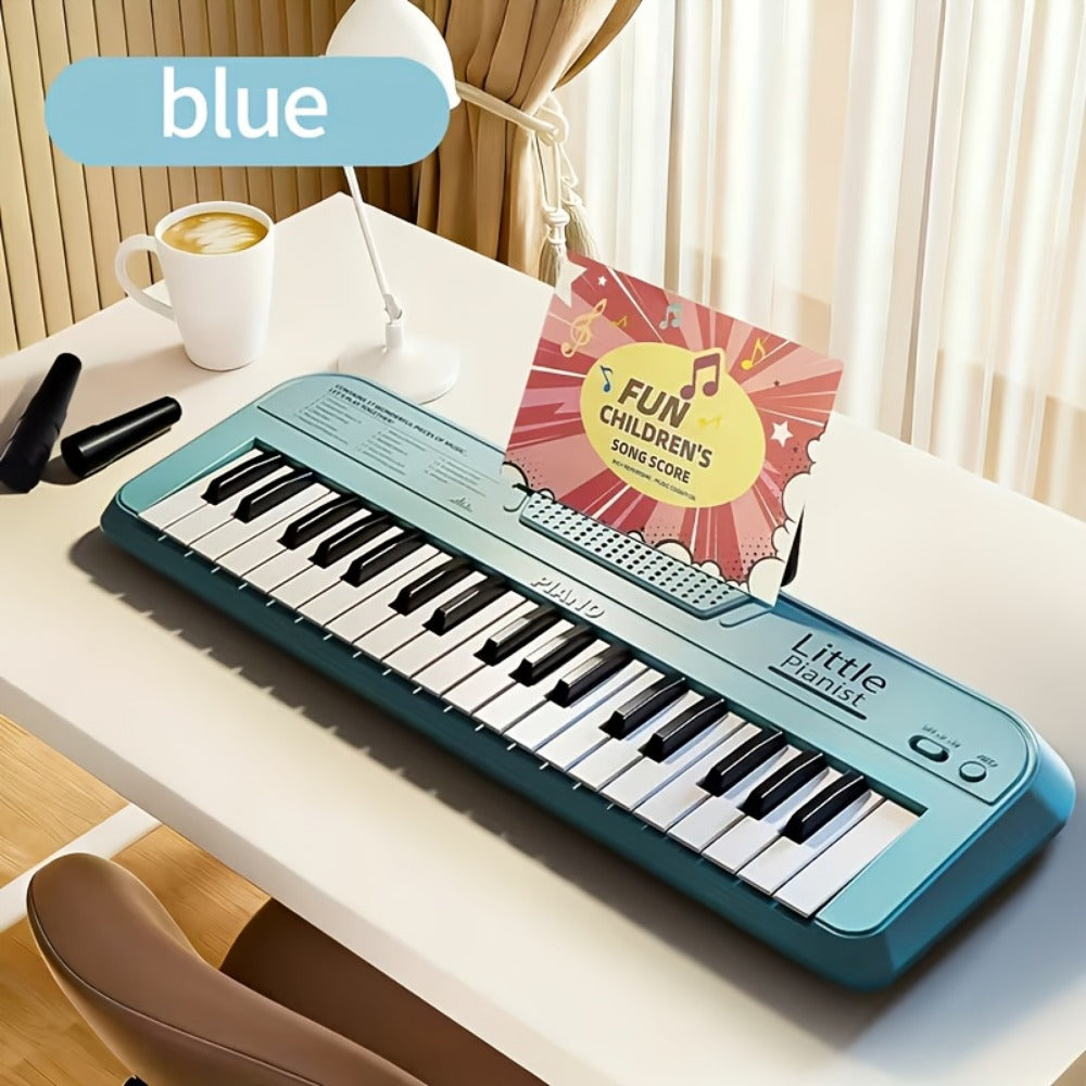Mini Piano Keyboard, Blue, Portable, 37-key, Children for Basic Music Play And Portable detail image - detail view 3