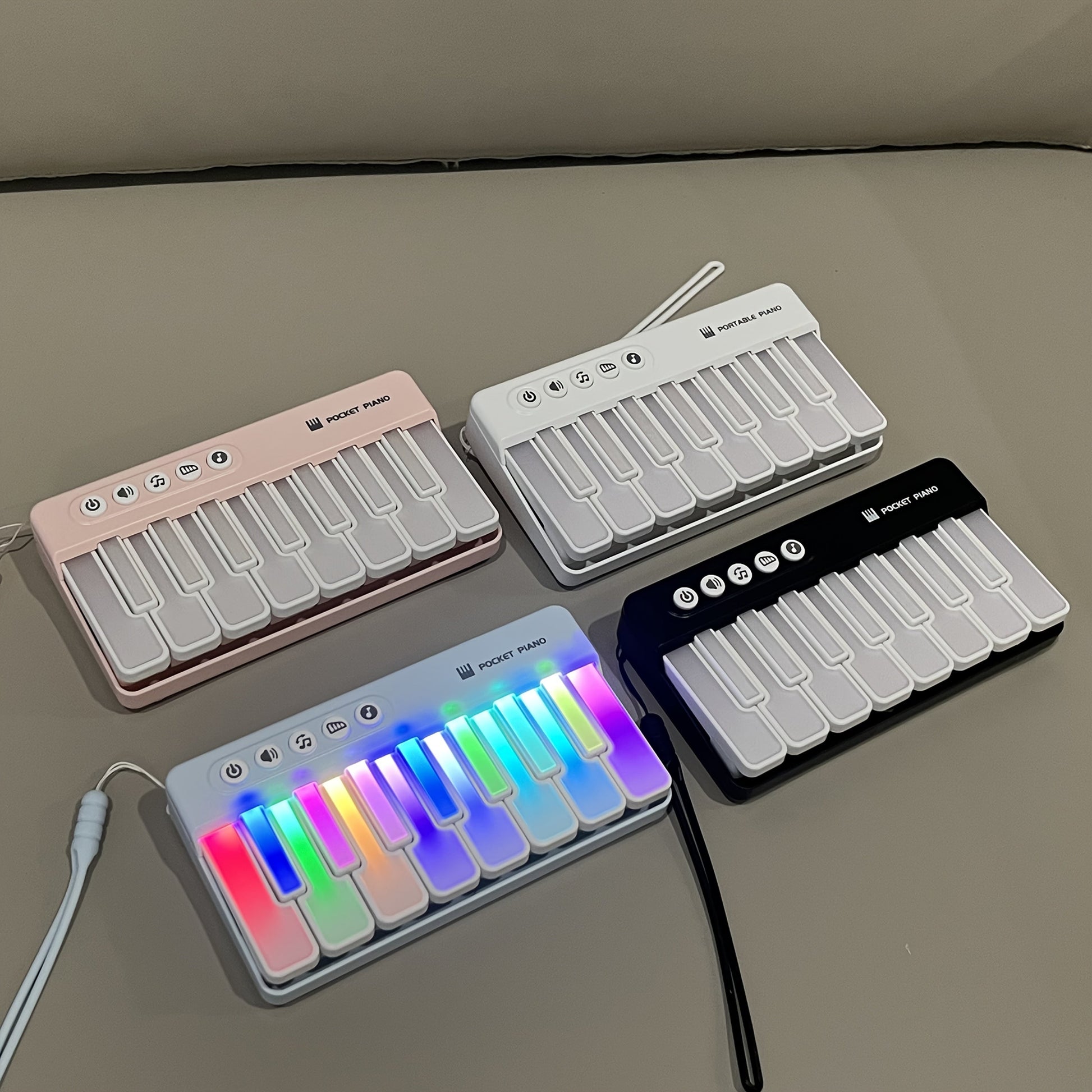 Mini Piano Keyboard shown in the Pink ZJKDQFEN-1 option