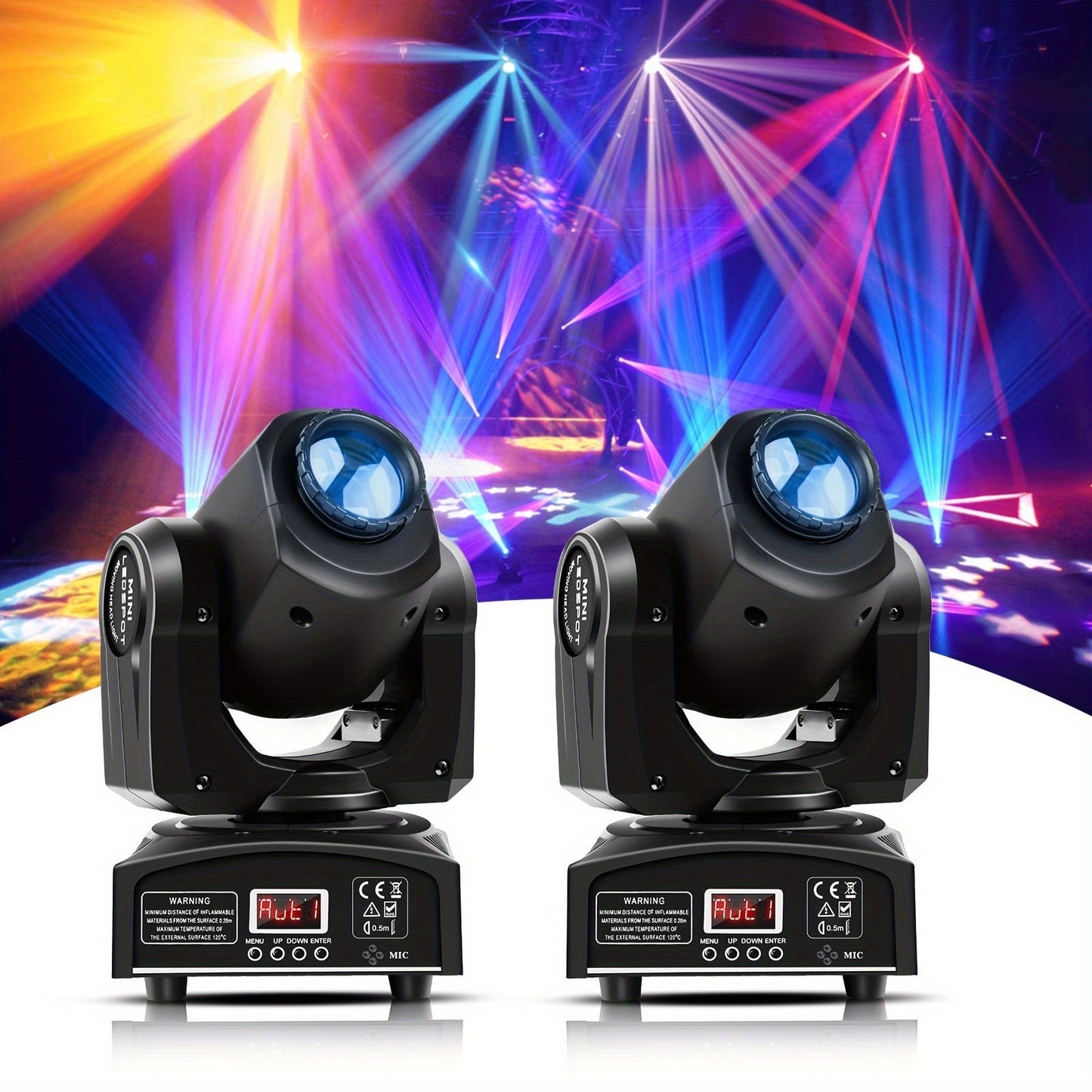 Moving Head DJ Light shown in the 2pcs option