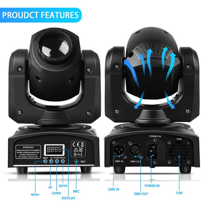 Moving Head DJ Light, RGBW, DMX Control, LED, Party for Stage and Party Lighting detail image - detail view 14