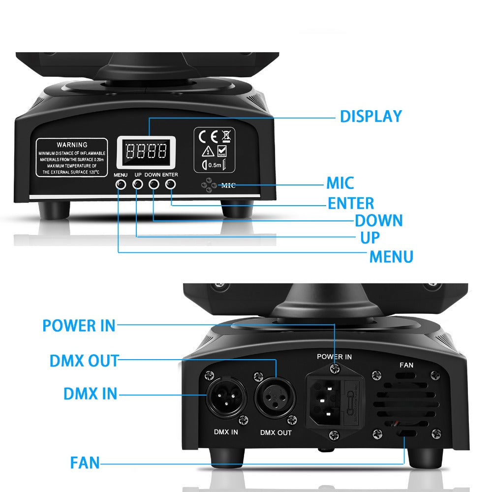 Moving Head DJ Light, RGBW, DMX Control, LED, Party for Stage and Party Lighting detail image - detail view 17
