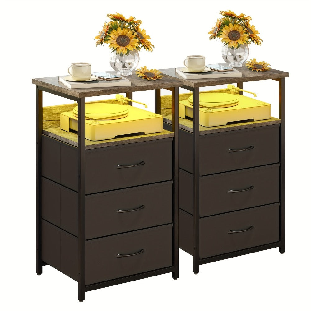 Multi-Drawer Nightstand with Charging Station for Practical Everyday Home Use detail image - detail view 24