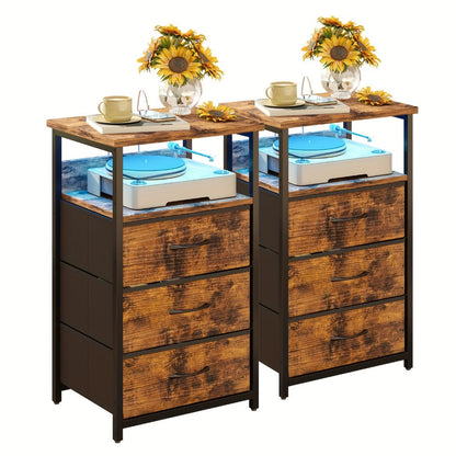 Multi-Drawer Nightstand with Charging Station for Practical Everyday Home Use detail image - detail view 25