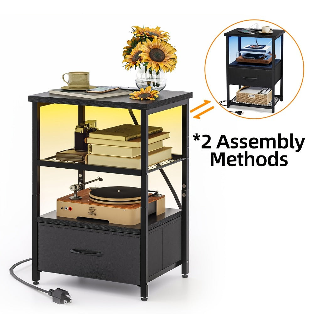 Multi-Drawer Nightstand with Charging Station for Practical Everyday Home Use detail image - detail view 26