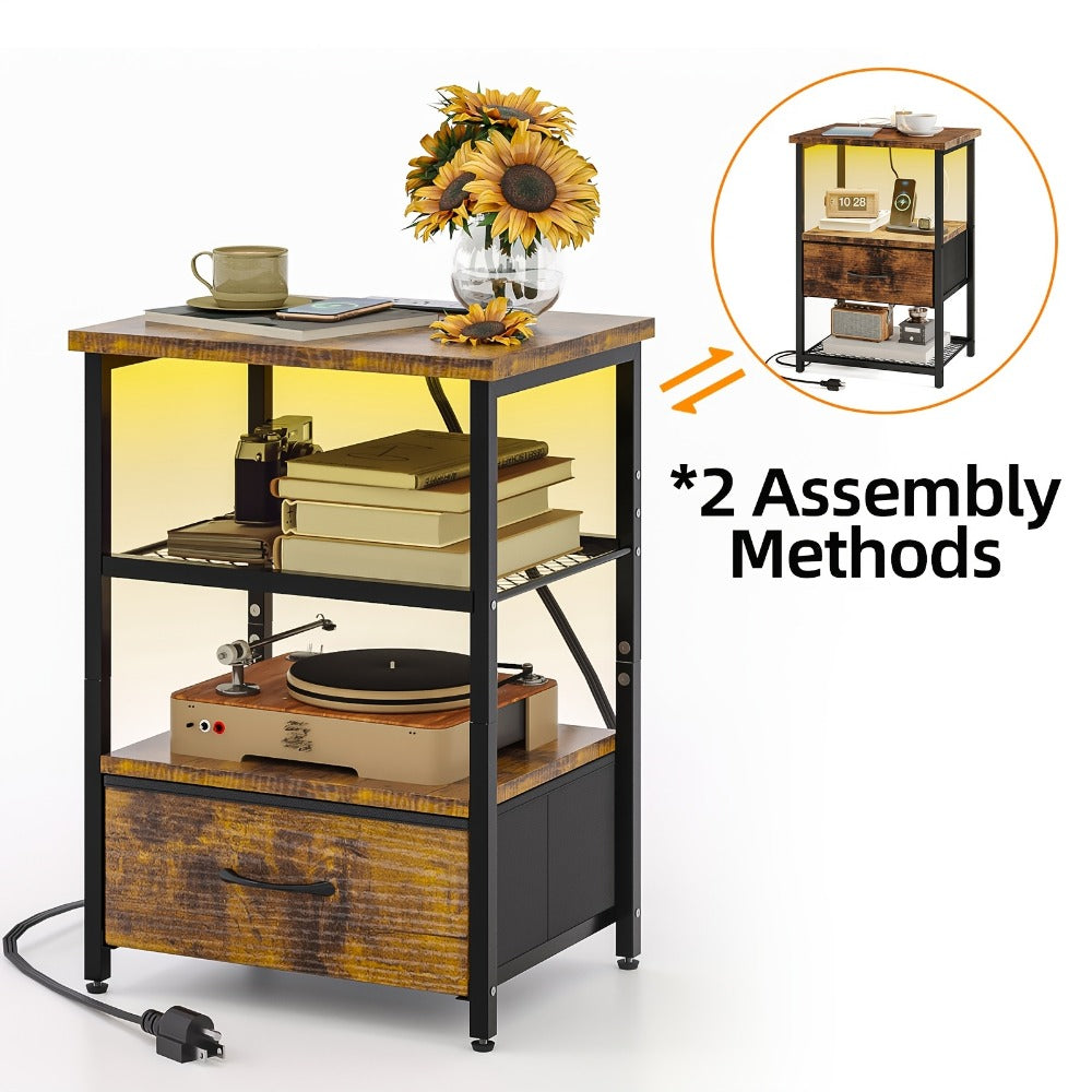 Multi-Drawer Nightstand with Charging Station for Practical Everyday Home Use detail image - detail view 27