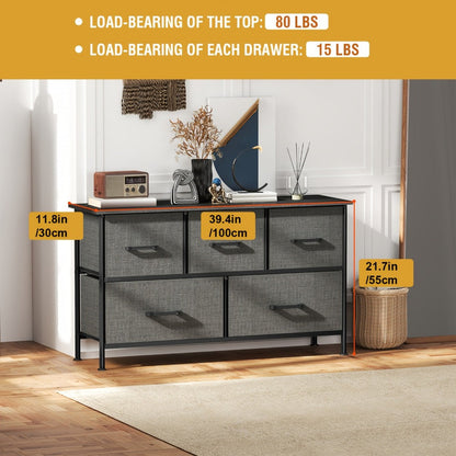 Multi-Drawer Wood Dresser with Storage Drawers and Multiple Color Options for Bedroom detail image - detail view 9