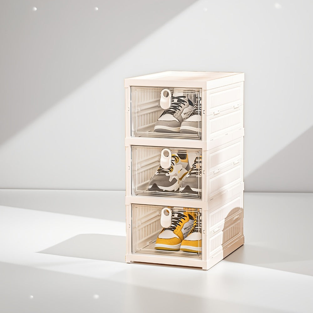 Multi-Layer Space-Saving Shoe Organizer with Stackable Design for Entryway detail image - detail view 3