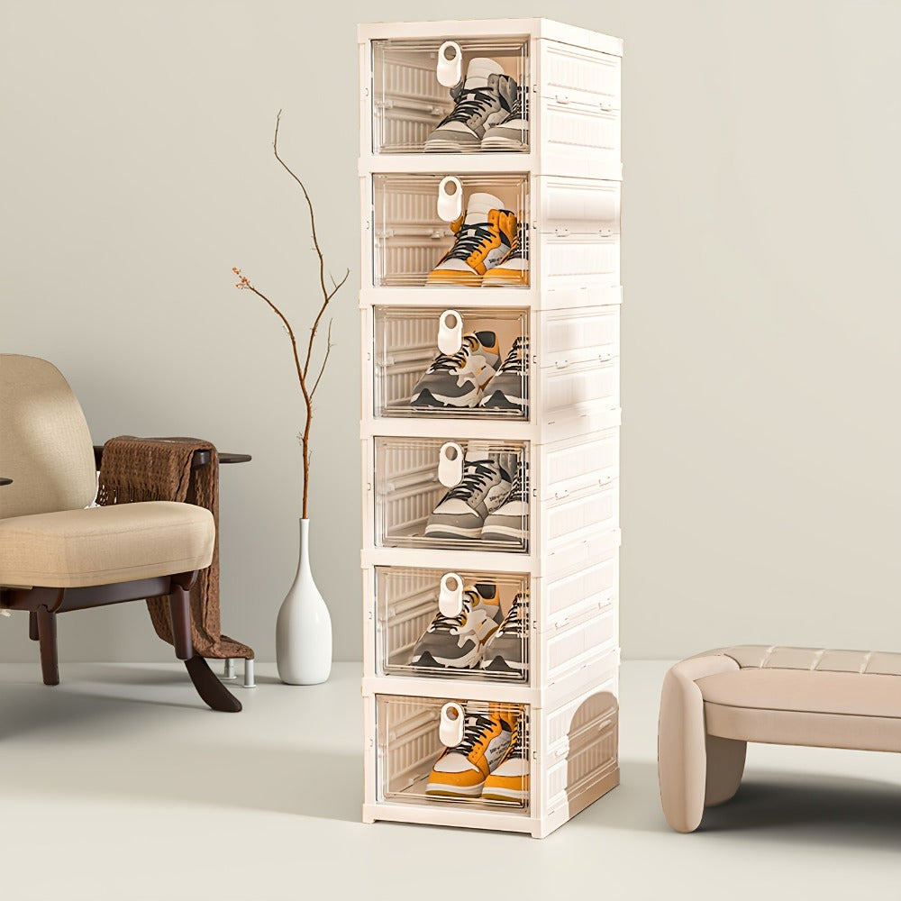 Multi-Layer Space-Saving Shoe Organizer with Stackable Design for Entryway detail image - detail view 6