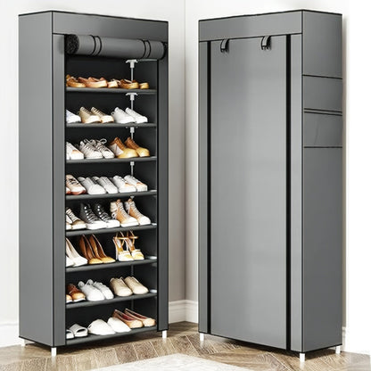 Multi-Tier Fabric Shoe Cabinet, Space-Saving Shoe Cupboard for Entryway detail image - detail view 15