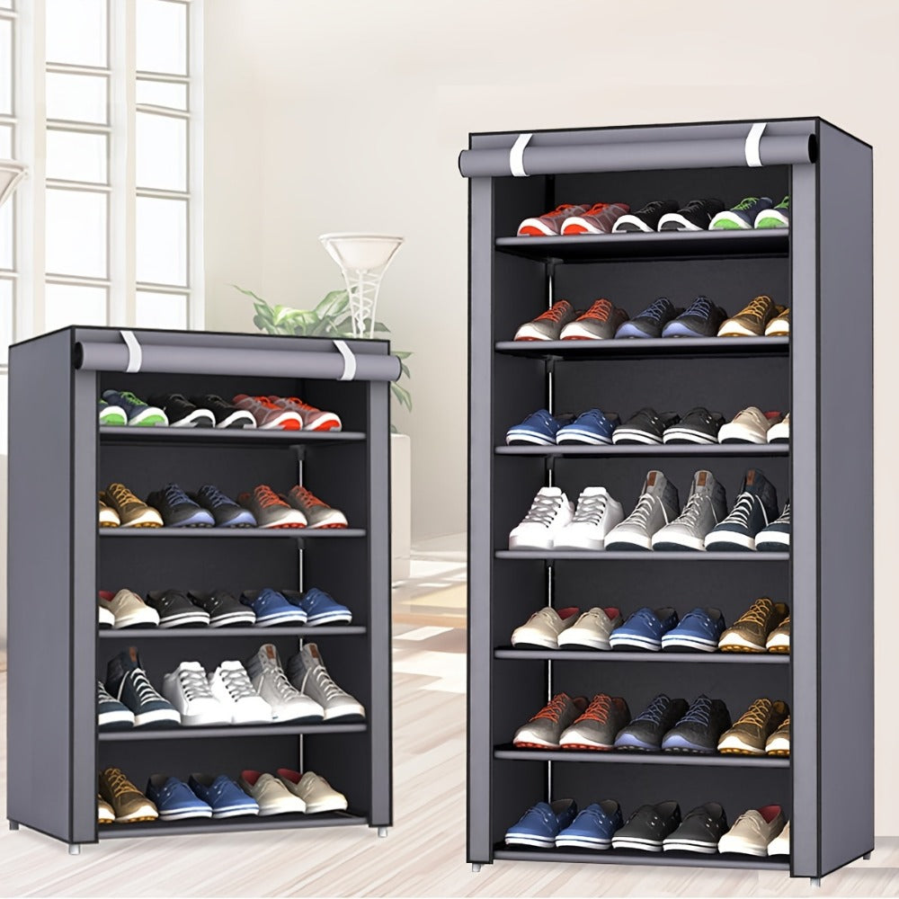 Multi-Tier Fabric Shoe Cabinet, Space-Saving Shoe Cupboard for Entryway detail image - detail view 18