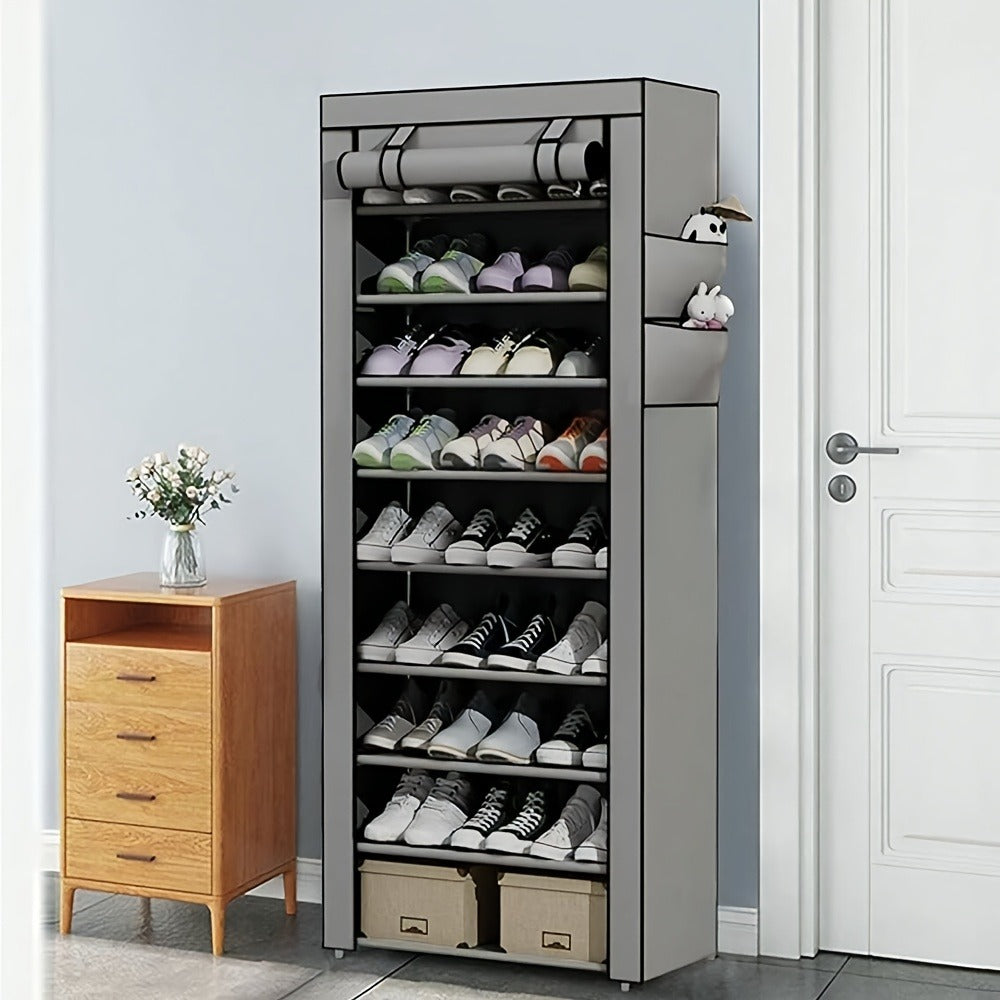 Multi-Tier Fabric Shoe Cabinet, Space-Saving Shoe Cupboard for Entryway detail image