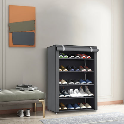 Shoe Cabinet shown in the 6 Tier - Gray option