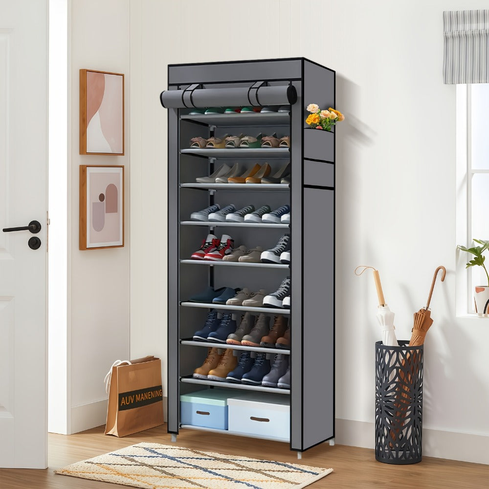 Multi-Tier Fabric Shoe Cabinet with Tool-Free Assembly for Entryway detail image - detail view 9