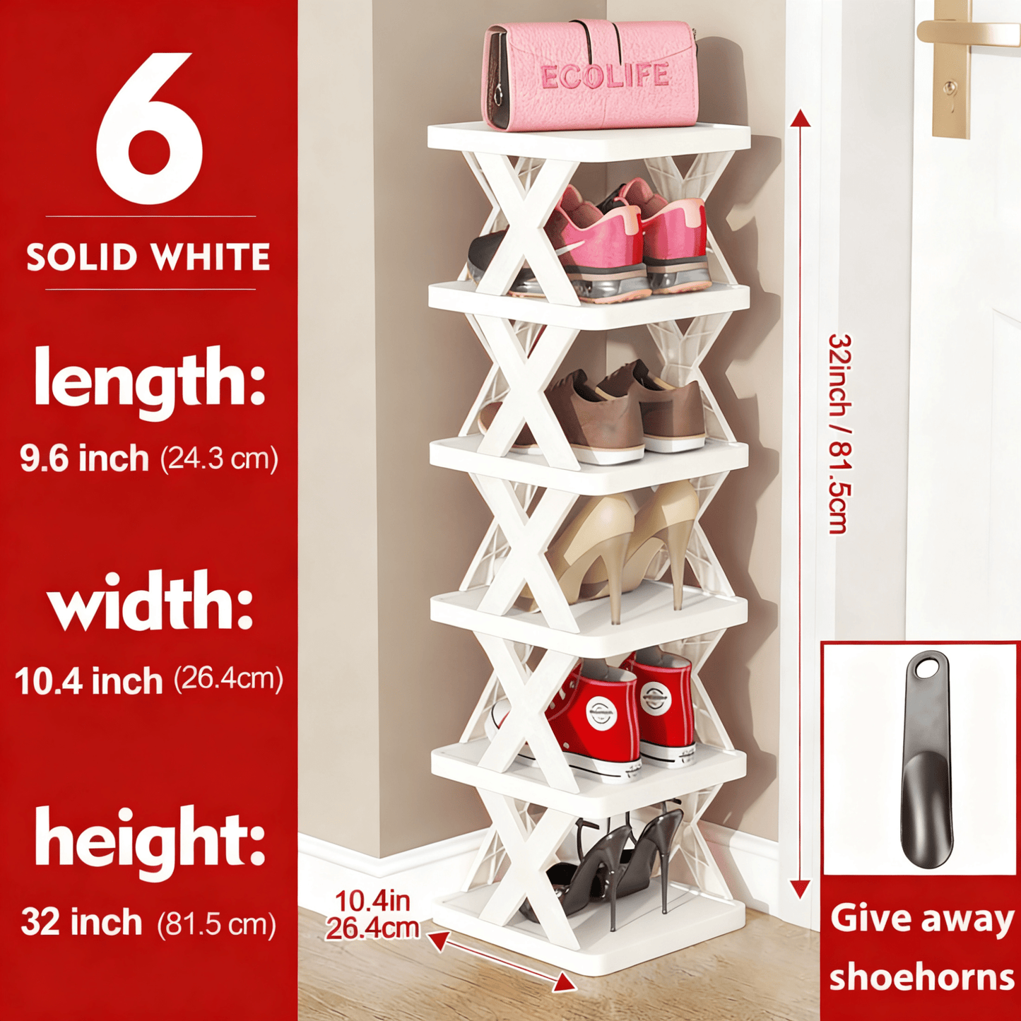 Multi-Tier Narrow Shoe Rack with Stackable Design and Tool-Free Assembly for Entryway detail image - detail view 4