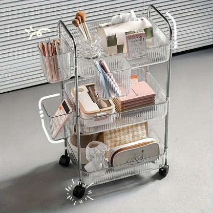 Multi-Tier Rolling Storage Cart with Tool-Free Assembly for Bedroom detail image - detail view 3