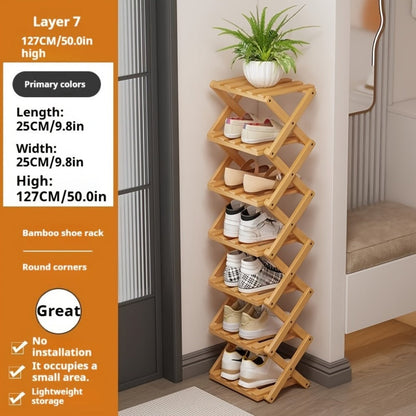 Multi-Tier Space-Saving Shoe Rack with Tool-Free Assembly for Organized Everyday Storage detail image - detail view 7