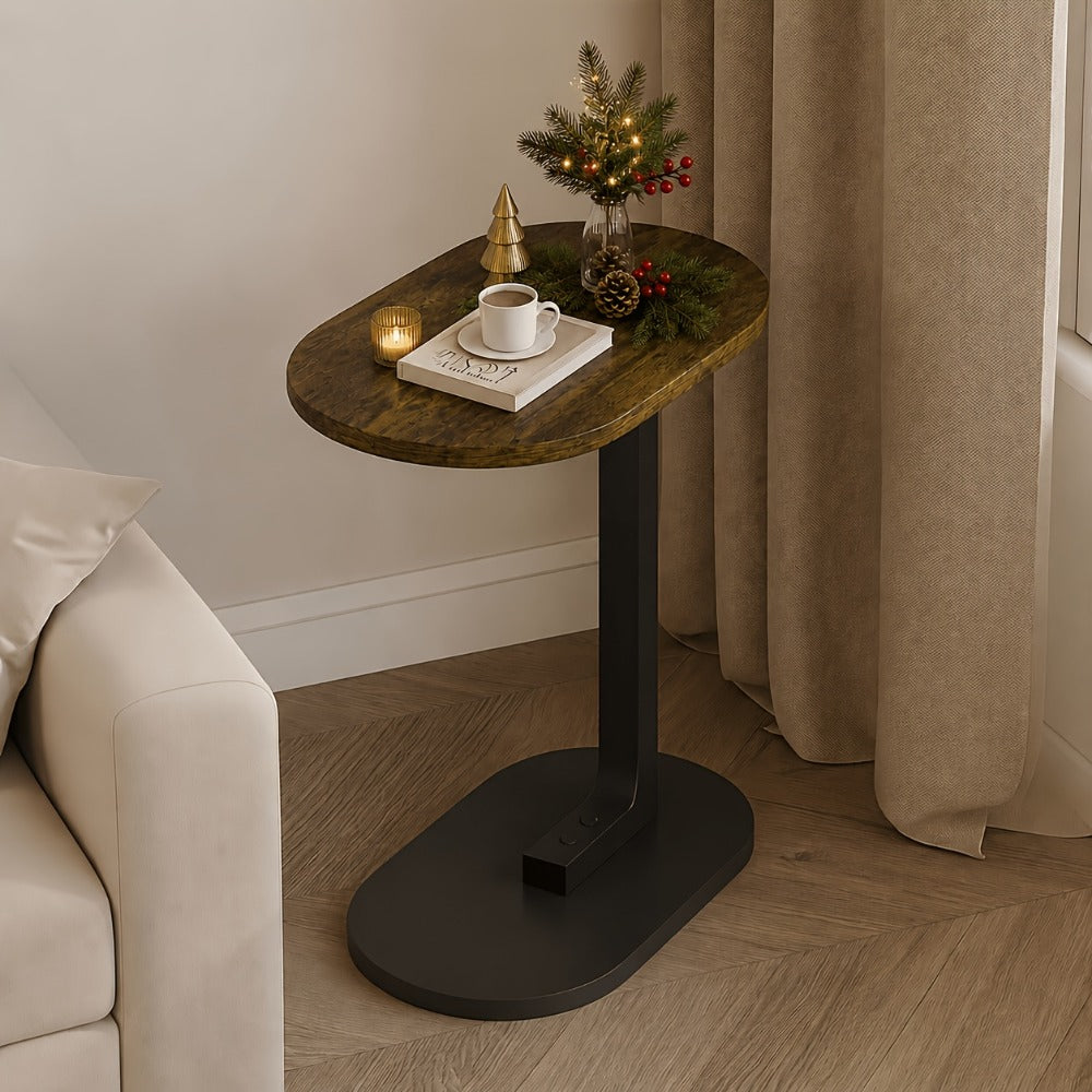 Narrow Round Side Table, Living Room End Table for Work, Display, and Everyday Use detail image - detail view 6