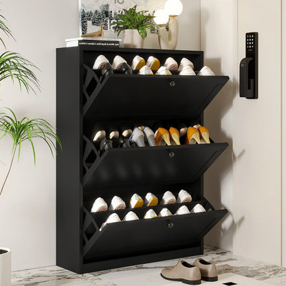 Narrow Shoe Cabinets And Shoe Storage with Hidden Storage for Entryway detail image - detail view 12