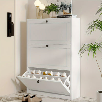 Narrow Shoe Cabinets And Shoe Storage with Hidden Storage for Entryway detail image - detail view 6