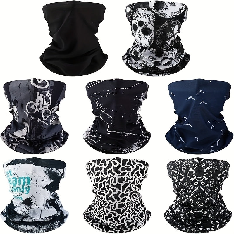 Neck Gaiters & Bandanas - Camo Gaiter 8 Pack Summer Cooling Breathable Balaclava Sun Hood Face Mask - product detail view 7