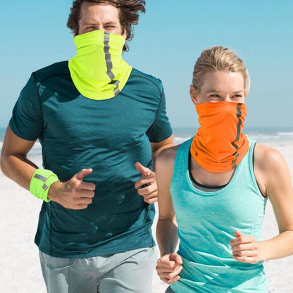 Neck Gaiters & Bandanas - Neon Safety Bandana 4 Pack High Visibility Reflective Gaiter Windproof - product detail view 9