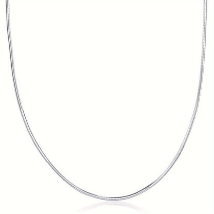 Necklace for Women - Snake Chain 925 Sterling Silver - Flexible Serpentine Chain for Men 1MM - product detail view 3