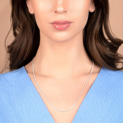 Necklace for Women - Snake Chain 925 Sterling Silver - Flexible Serpentine Chain for Men 1MM - product detail view 7
