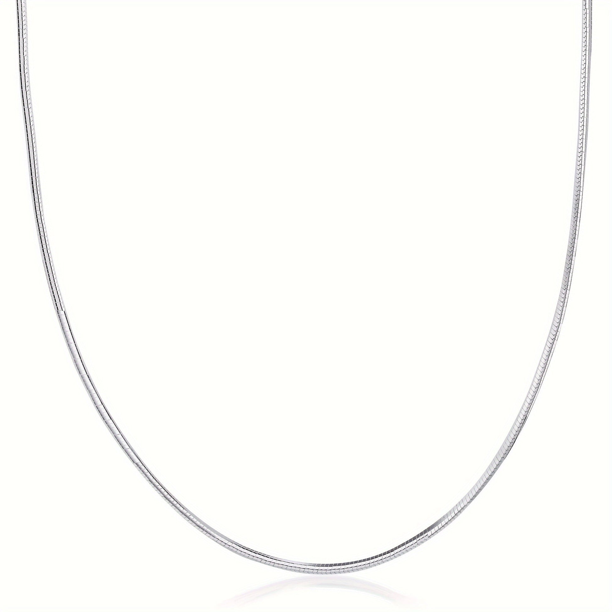 Necklace for Women - Snake Chain 925 Sterling Silver - Flexible Serpentine Chain for Men 1MM - product detail view 10