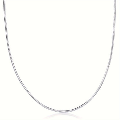Necklace for Women - Snake Chain 925 Sterling Silver - Flexible Serpentine Chain for Men 1MM - product detail view 10