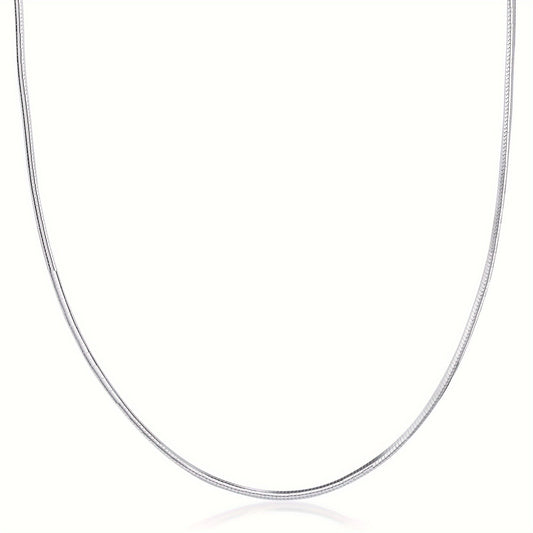 Necklace for Women - Snake Chain 925 Sterling Silver - Flexible Serpentine Chain for Men 1MM - product detail view 10