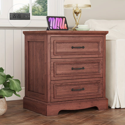 Nightstand shown in the 1-Cherry Brown option