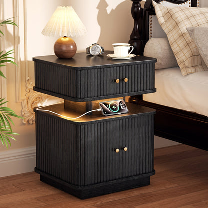 Nightstand shown in the Black New Style, 1 option