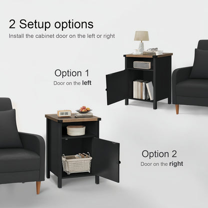 Nightstand shown in the Black, 2 Packs option