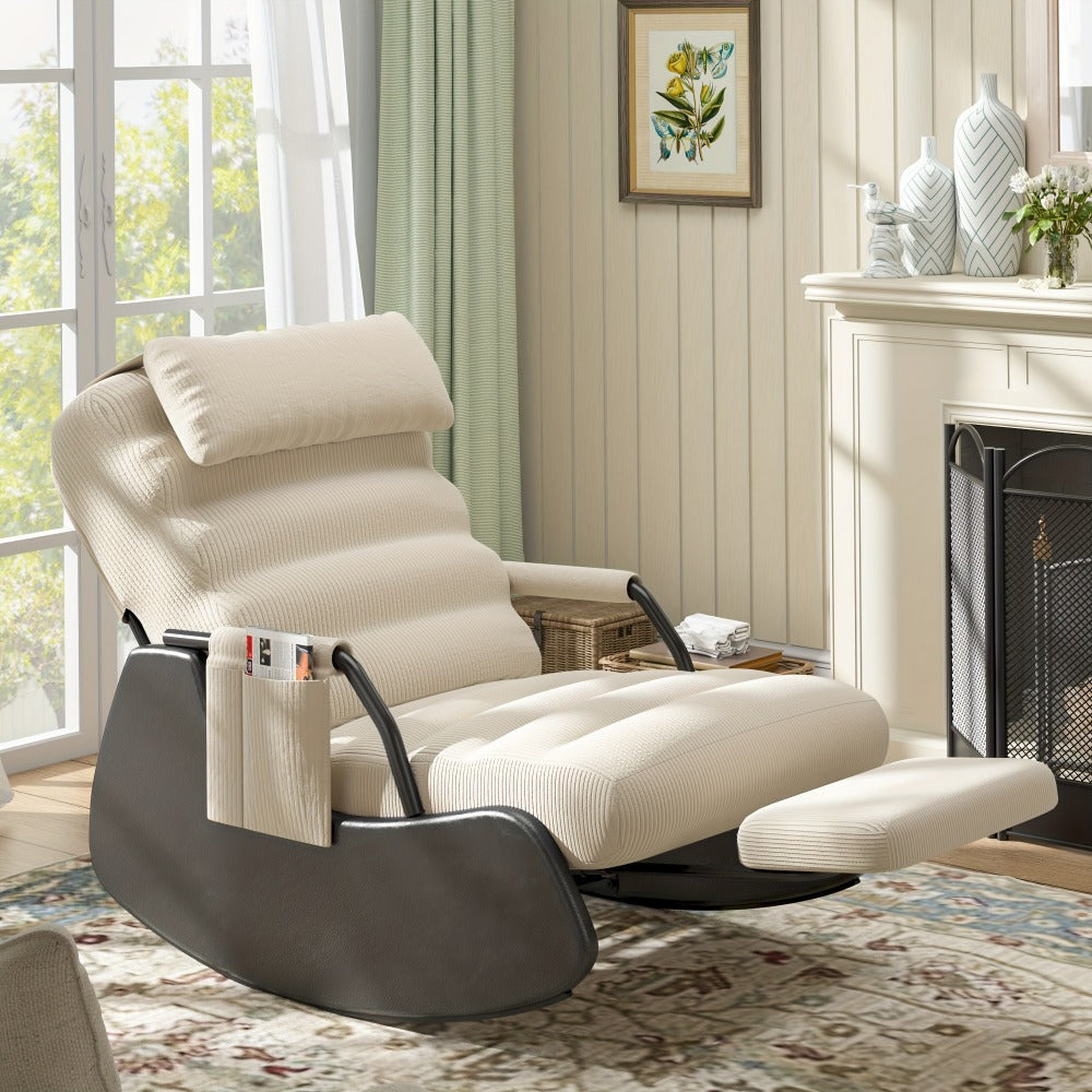 Nursery Glider Chair with Padded Seat for Comfortable Everyday Seating detail image - detail view 4