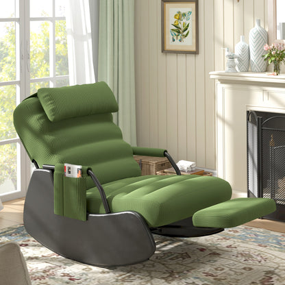 Nursery Glider Chair shown in the Green/Black option