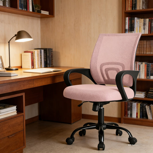 Office Chair shown in the pink, 1P option