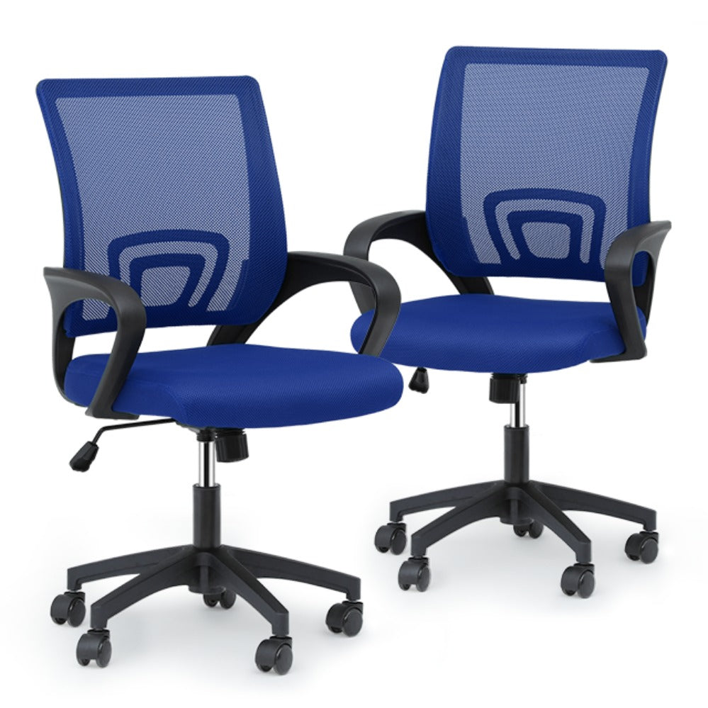 Office Chair shown in the Navy Blue, 2pcs option