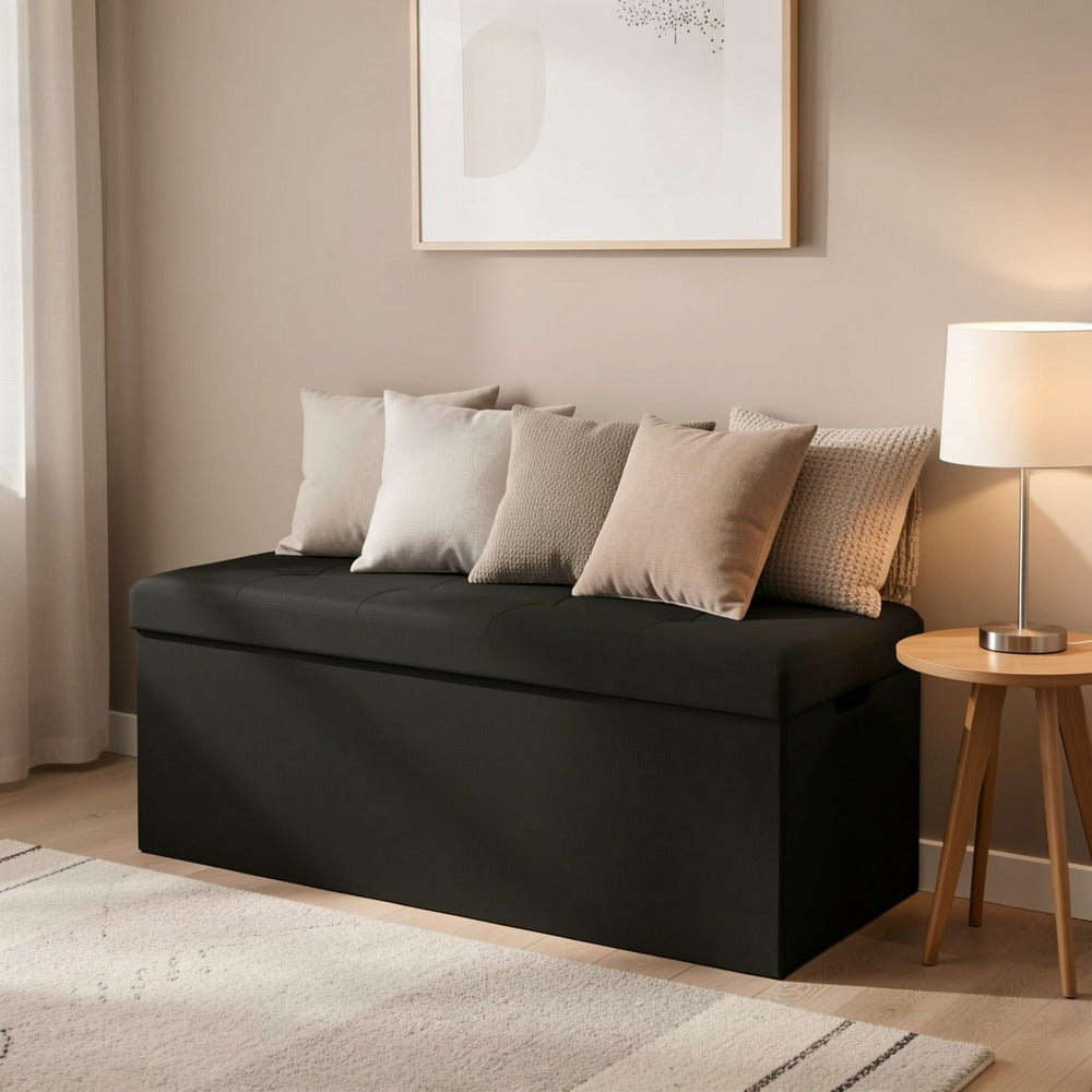 Ottoman Bench with Padded Seat for Comfortable Everyday Seating detail image - detail view 10