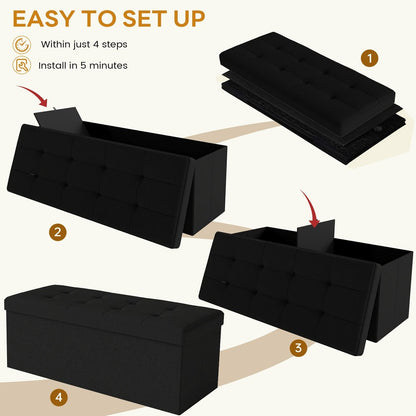 Ottoman Bench with Padded Seat for Comfortable Everyday Seating detail image - detail view 11