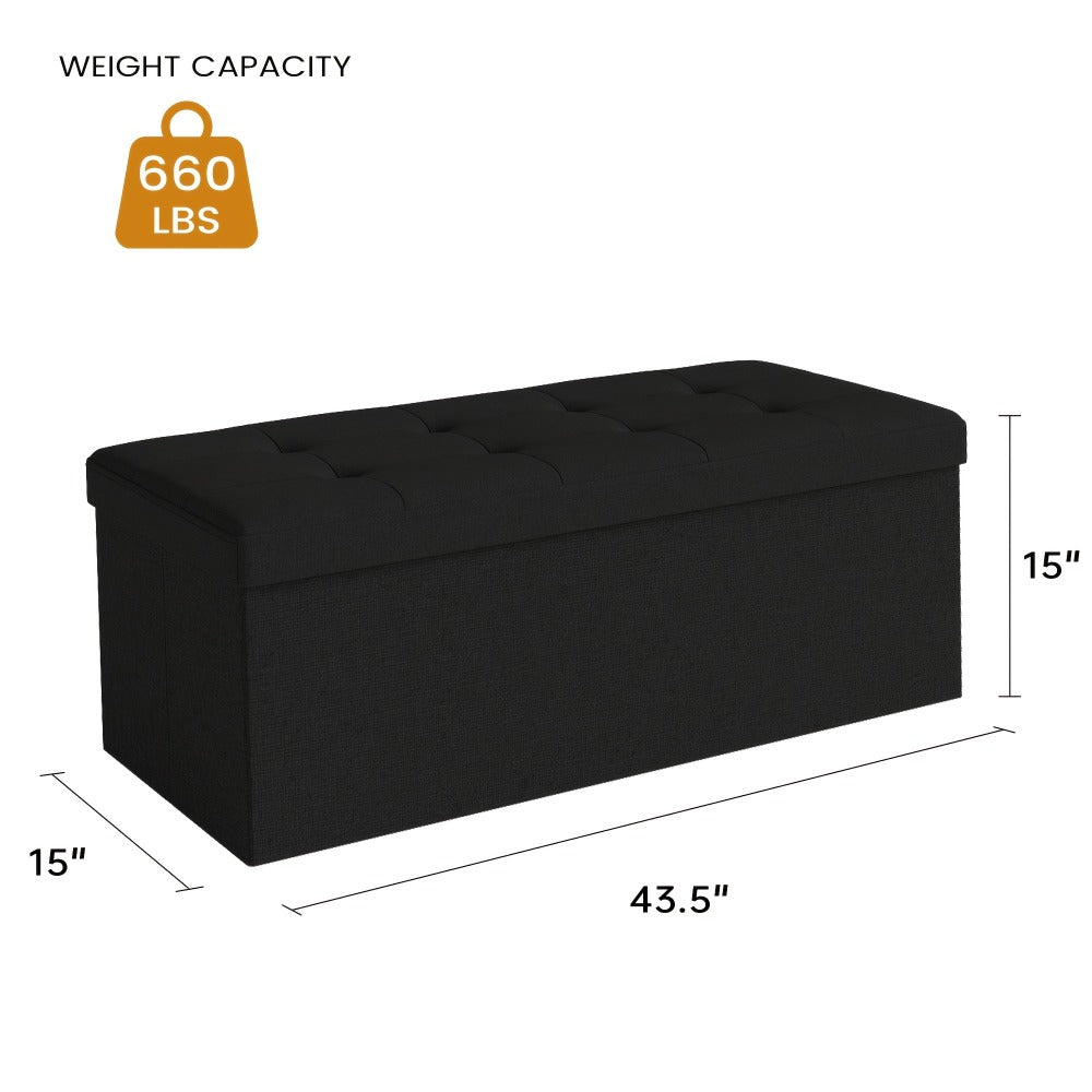 Ottoman Bench with Padded Seat for Comfortable Everyday Seating detail image - detail view 4